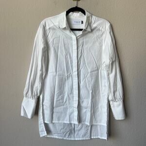 SOLD!! Parker Smith White Button Front Shirt Blouse Shirt Size S